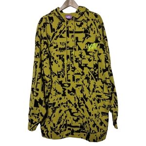 Yitty Major Label Oversized Graphic Hoodie In Olive Juice Lizzouette